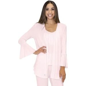 NWT- JJ Winks Ribbed Belle Cardigan Robe Blush